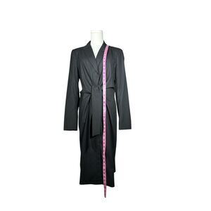 Donna‎ Karen Dark Charcoal Dress with Subtle Pinstripes